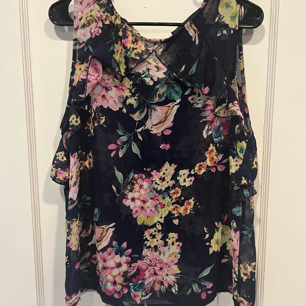 Floral chiffon top